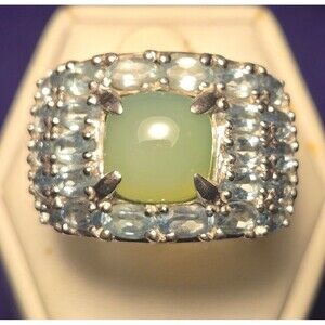 Chunky Vintage Sterling Silver 925 Ring Sz 7